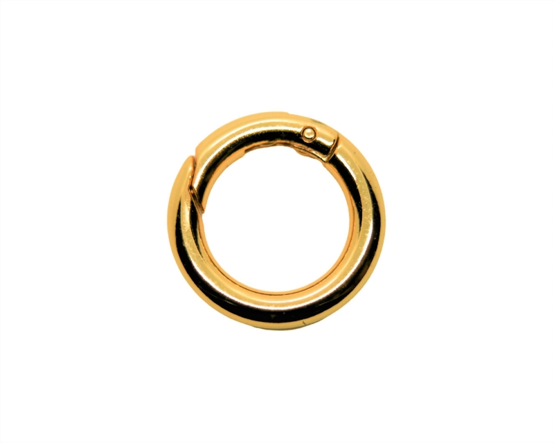 Карабин-бейл кольцо цвет золото 22мм Золотой