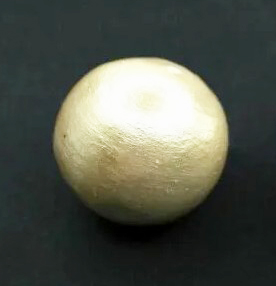 Хлопковый жемчуг  (прессованный хлопок с покрытием) размер 20 мм цвет off-white
