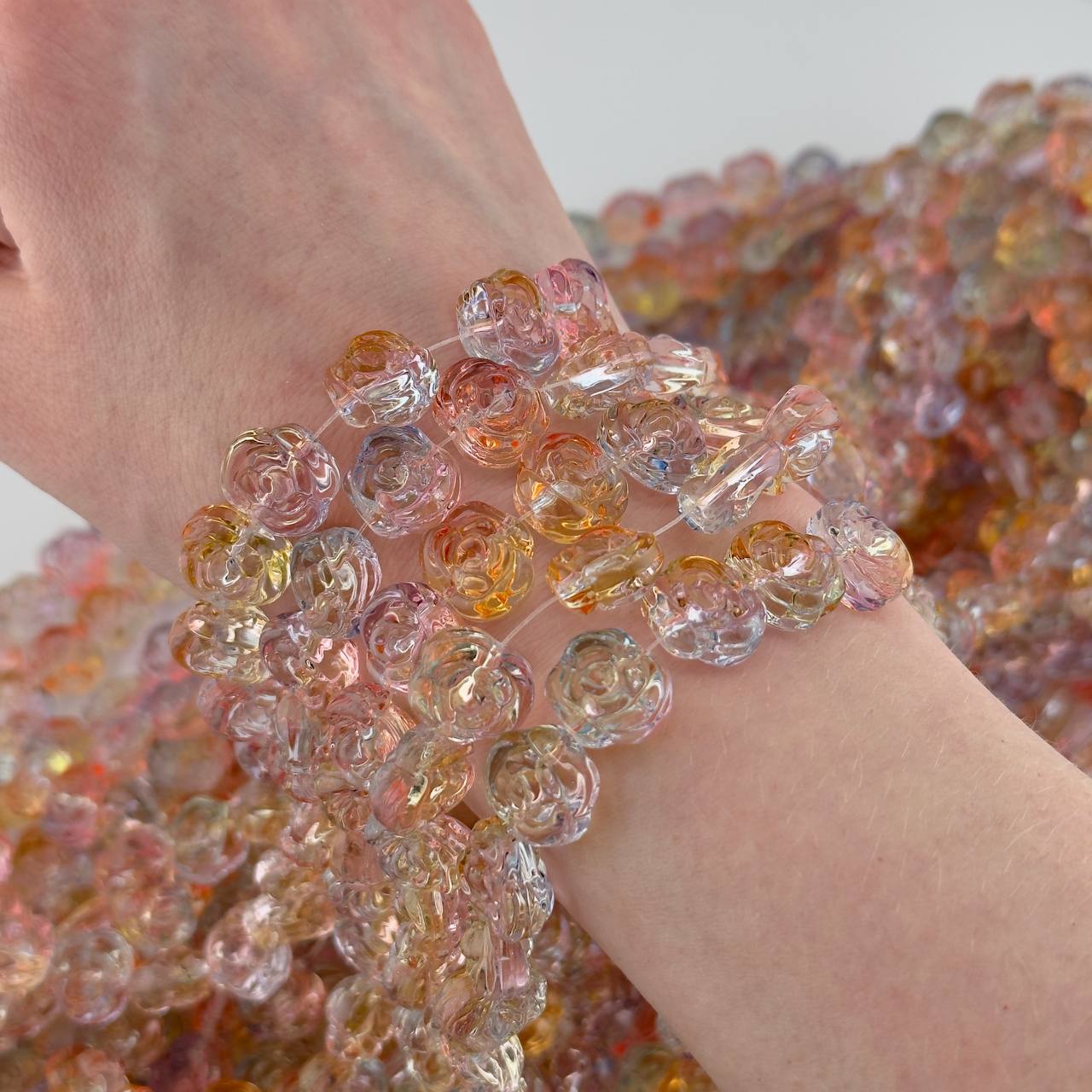 Чешское стекло размер 13мм мультицвет